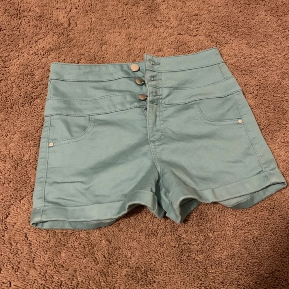 Baby blue jean shorts